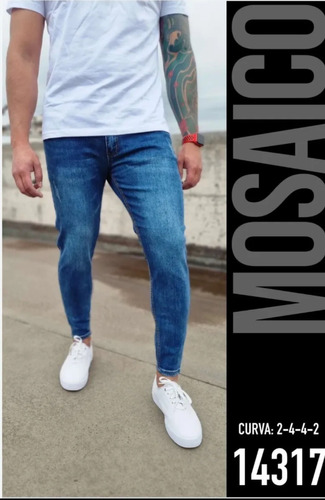 Jeans Elasticado De Hombre 14317