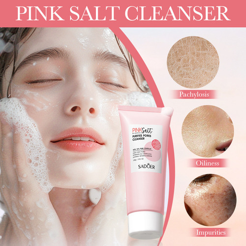 ! Limpiador De Sal Rosa Del Himalaya Limpieza Suave Y