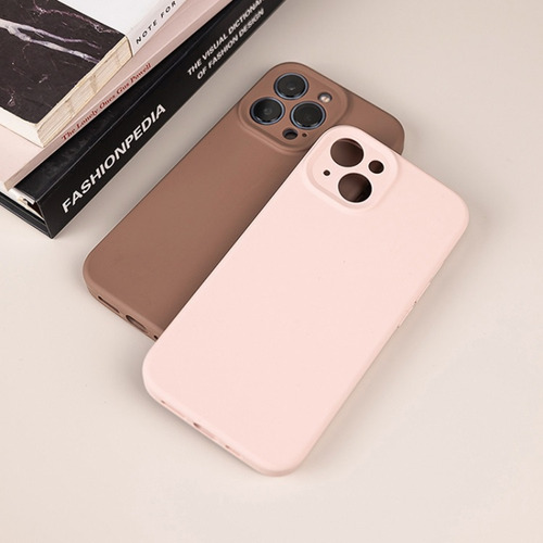 Funda Para iPhone De Silicona Líquida Color Sólida