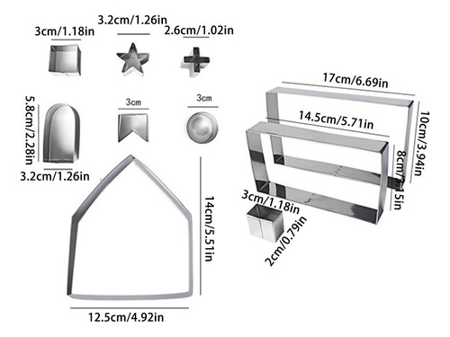 Molde 3d Para Hornear Gingerbread House, 10 Unidades, Cortad