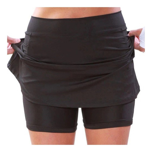 2 Es 1 Pantalones Cortos Falda De Tenis Deportiva De Yoga