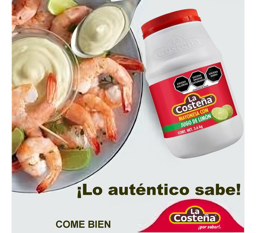 Mayonesa La Costeña C/jugo De Limón 3.600 Kg Super Precio!!!