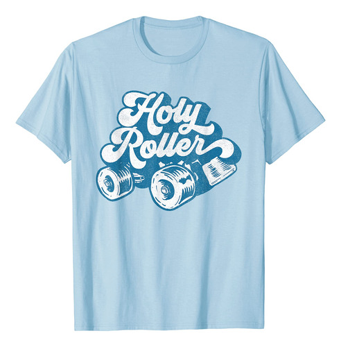 Roller Derby Skate Shirt - Holy Roller - Azul Envejecido, Az