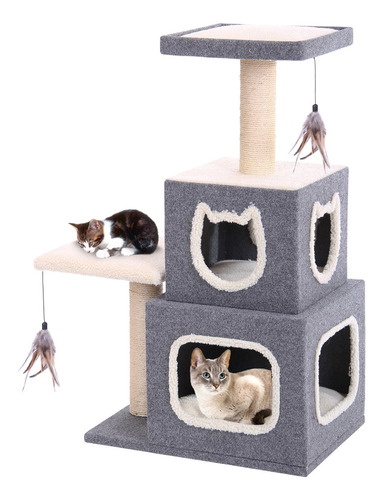 Penn-plax Muebles Cat Life: Condominio Cubical De 2 Pisos C.