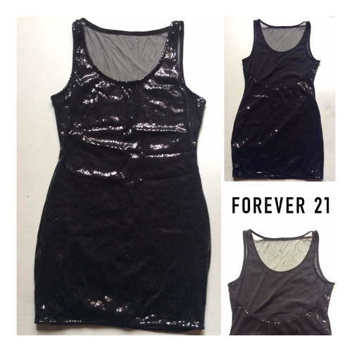 Vestido Bordado Paetê E Transparência Forever 21