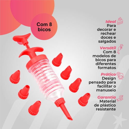 Seringa Com Bicos Decorativa Para Ovos De Páscoa E Chocolate