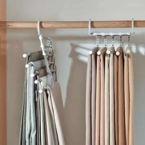 Pack De 5 Colgadores Mágicos Plegables 5 En 1 Pantalon