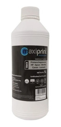 Tinta Recarga 1 Litro Maxiprint Hp, Epson, Canon, Lexmark 