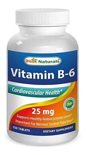 Vitamina B-6 Tabletas De 25 Mg 250 Unidades