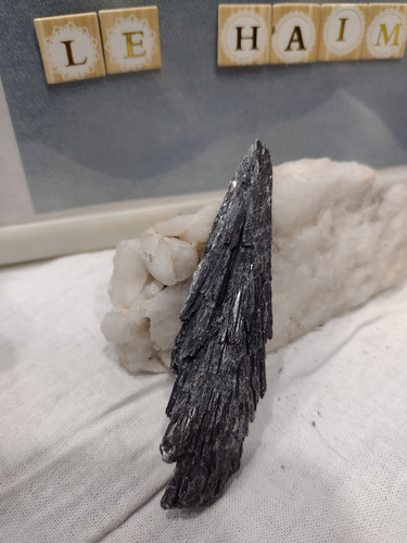 Cianita Negra Escoba De Bruja (26grs8.5cm) Limpieza Y Protec Negra