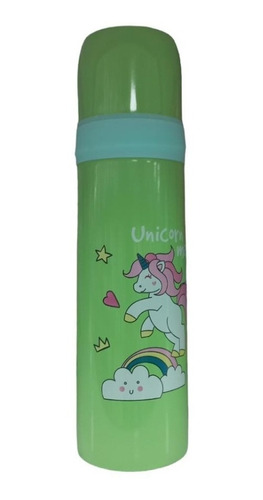 Vaso Termo Para Bebe  Niño  Antiderrame Diseño Unicornio Ros