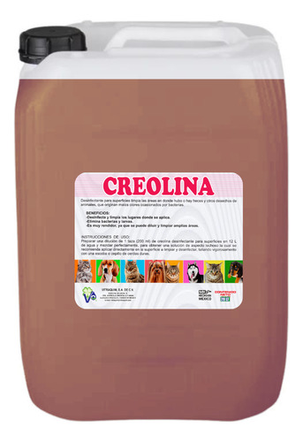 Limpiador Desinfectante Amplio Espectro 20 Litros Vitraquim Creolina