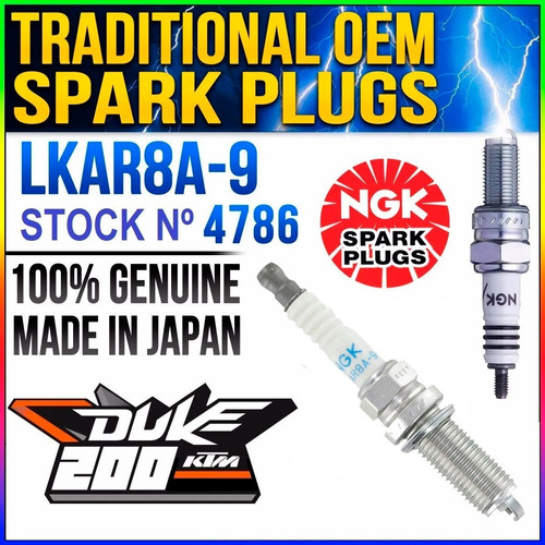 Imagen 4 de 8 de Bujía Lkar8a-9 Ngk Japan Ktm Duke 200 390 Ryd