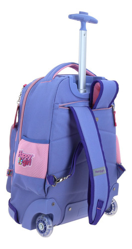 Mochila Grande De Ruedas Con Luz Led Happy Girl Chester