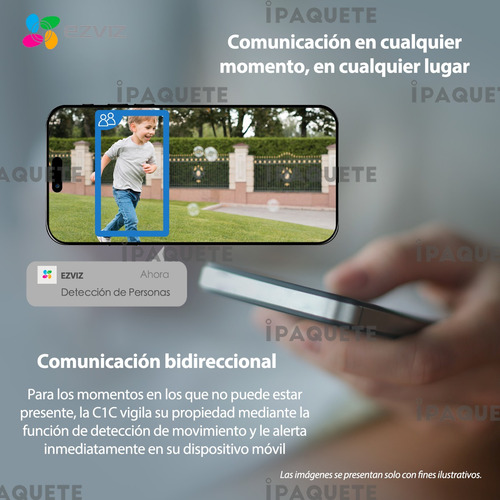 Imagen 4 de 8 de Kit X3 Camara De Seguridad Mini Ip Wifi Full Hd C1c + 32gb
