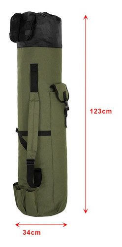 Bolsa Porta Vara De Pesca Com Suporte Externo Bolso Lateral