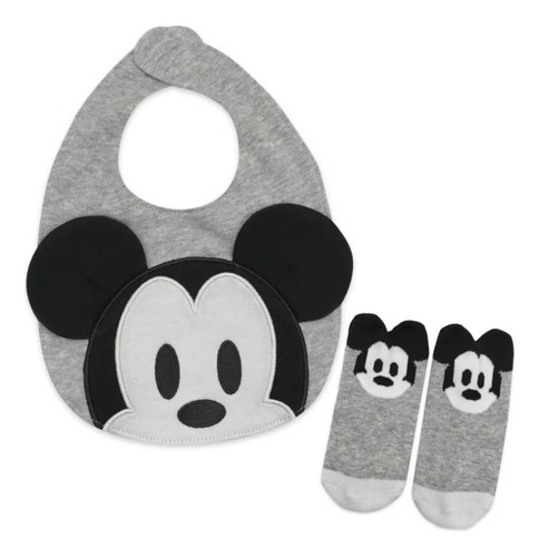 Disney Store- Set De Babero Y Calcetines Mickey Mouse Bebe 