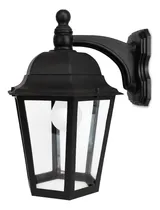 Comprar Farol Pared Polipropileno Led 6 Caras Vidrio Negro Colonial