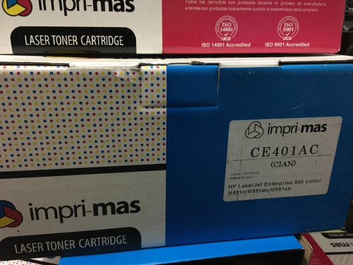 Tóner Ce401a Compatible Cyan Hp Marca Impri-mas