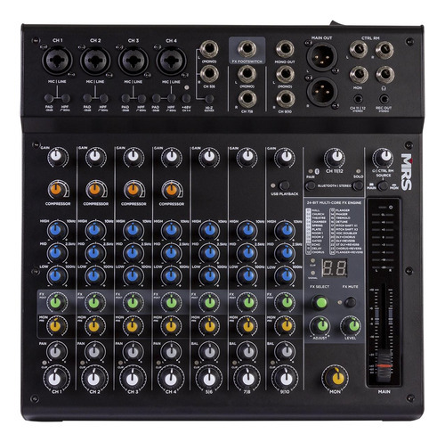 Mezcladora De 12 Canales Con Dsp Y Bluetooth Mrs12-mix Morri