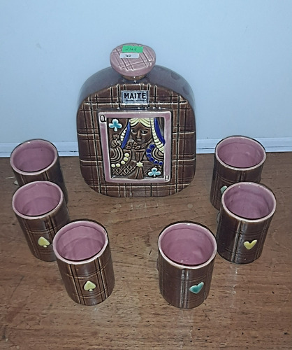 Botellon Con 6 Vasitos ( Juego) ( Precio X El Lote )