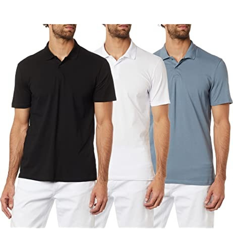 Kit 10 Camisas Polo Símbolo Bordado Premium Slim Atacado
