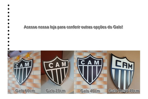 Escudo Atlético-mg 60cm Em Mdf Alto Relevo | Parcelamento sem juros Escudo Atlético-mg 60cm Em Mdf Alto Relevo | Parcelamento sem juros