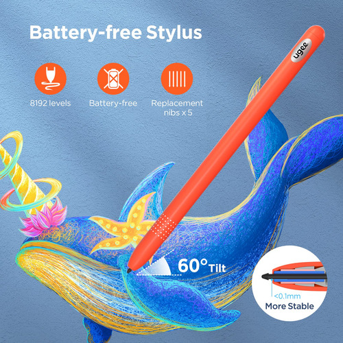 Tableta De Dibujo Ugee Q8w Bluetooth 5.0 De 8 Pulgadas Con L