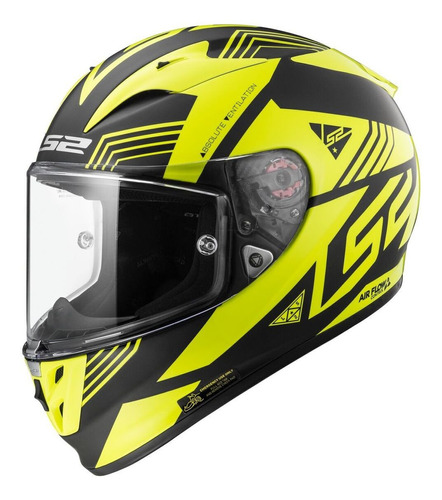 Casco Integral Moto Ls2 323 Arrow Neon Amarillo + Pinlock