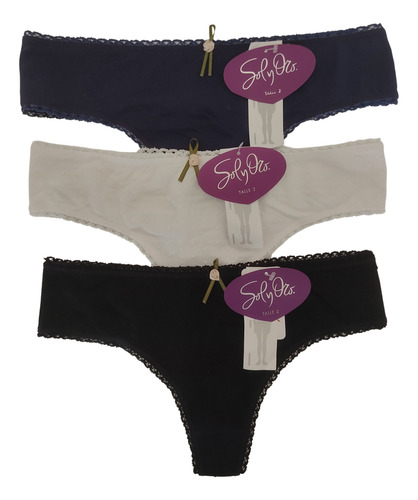 Pack X 3 Bombachas Culote Less Plumeti Sol Y Oro Art. 43236