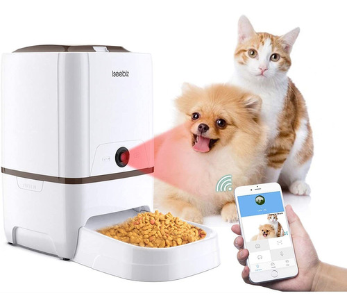 Alimentador Automático Para Mascotas Iseebiz Con Cámara, Con