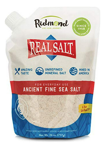 Sal Marina Redmond Real Salt - Mineral Natural Sin Refinar, 