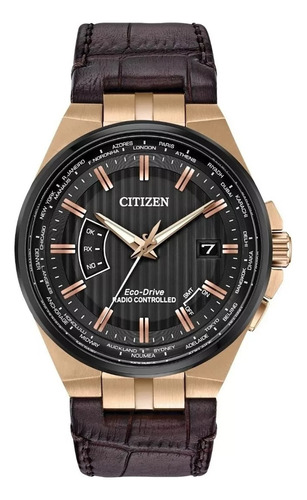 Citizen World Perpetual A-t Brown Cb0168-08e Color del fondo Negro