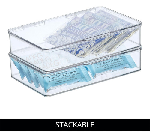 Caja Organizadora Apilable De Plástico Transparente 7.26x10.