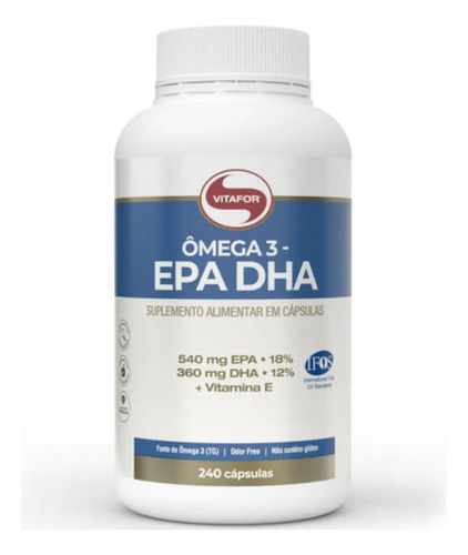 Ômega 3 Epa Dha 240 Cápsulas Vitafor Sem Sabor