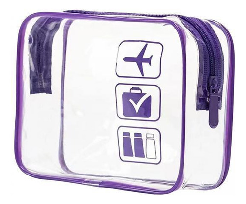 4 Bolsa De Aseo Transparente, Bolsa De Playa Violeta