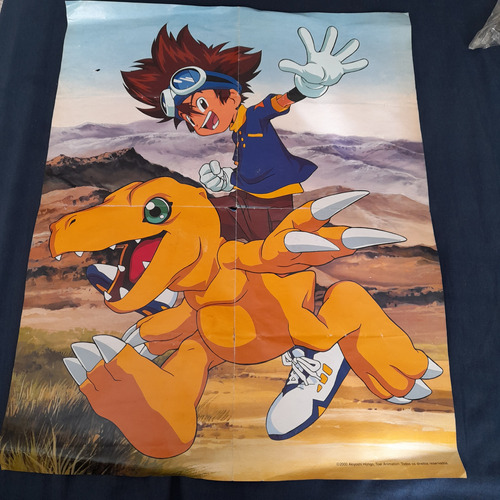 Poster Digimon No Verso Digievolucões 51x40cm Usado