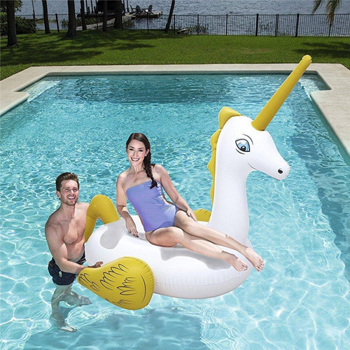 Imagen 5 de 5 de Inflable Unicornio Gigante 2,20 M Bestway Pileta 41107 Pce