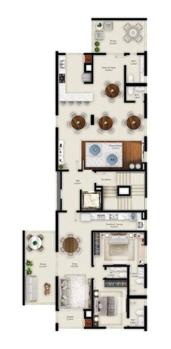 Imagem 3 de 5 de Apartamentos Com 2 Suítes Em Balneário Perequê - 818