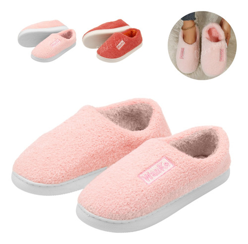 Pantufa Feminina Peluciada Macia Antiderrapante Costurada