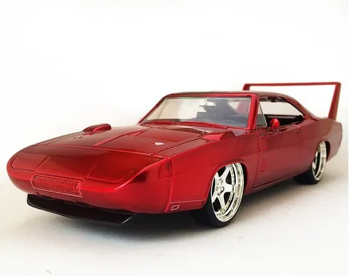 Dodge Charger Daytona 1969 de Rápido y Furioso 7 con Cx, 1/24, color rojo