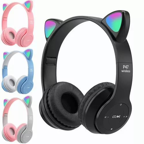 Auriculares Audifonos Para Niños Con Microfono Orejas Bluetooth Varios  Colores