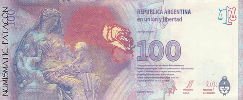 Billete 100 Pesos Evita Eva Perón Serie U - Muy Bueno 4327