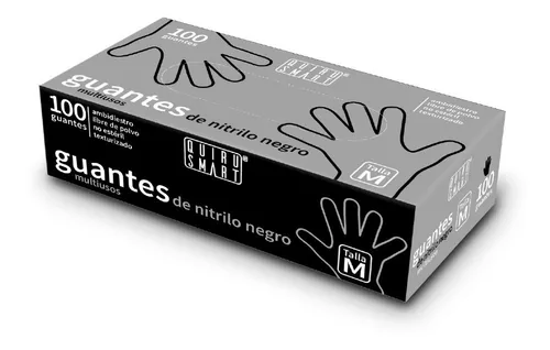 Guante de nitrilo talla S celeste embalaje 10 cajas de 100 uni