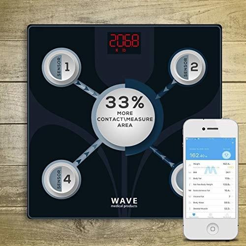 Balanza Digital 13 Metricas Corporales Bluetooth Wave Medica