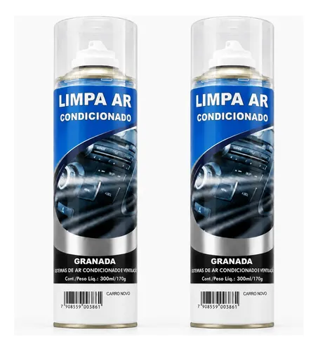 Kit C/ 2 Limpa Ar Condicionado Carro Higienizador Ar Spray - R$ 29,9