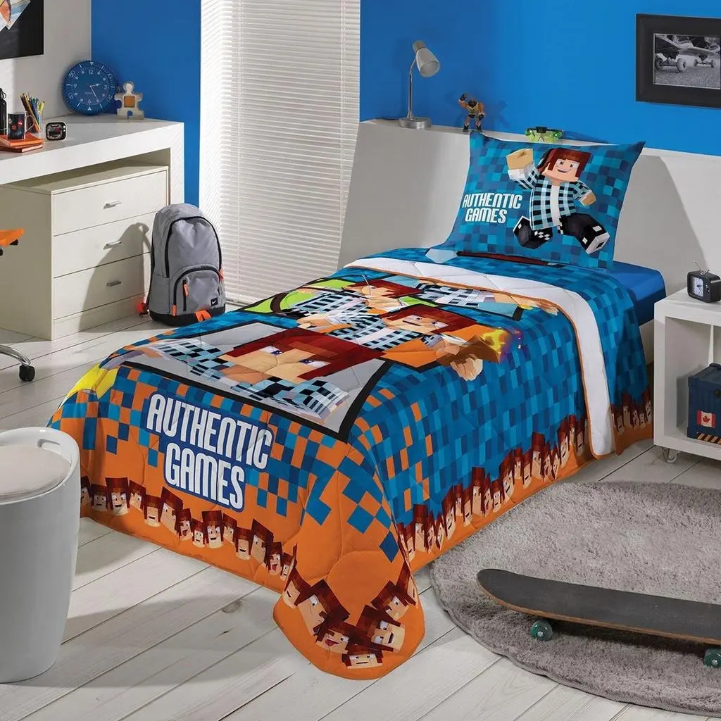 Edredom Infantil Authentic Games 1,50m X 2,20m - Lepper