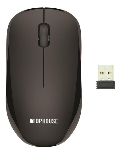 Mouse Inalámbrico Ergonómico Top House Ms66gt Negro! Oferta. Negro