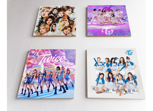 Cuadros Decorativos Mdf Twice K Pop ( Set De 4 Pz )