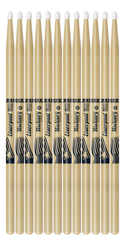 Kit 6 Pares De Baqueta American Hickory P.nylon Liverpool